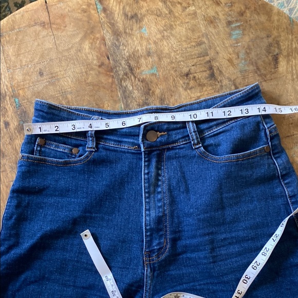 Fashion Nova Blue High-Waisted Jean Shorts - Picture 5 of 12